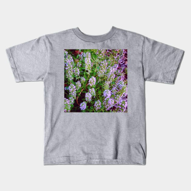 Flowering Thyme Plant Kids T-Shirt by EdenLiving